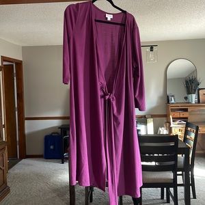 Burgundy wrap dress from lularoe XL